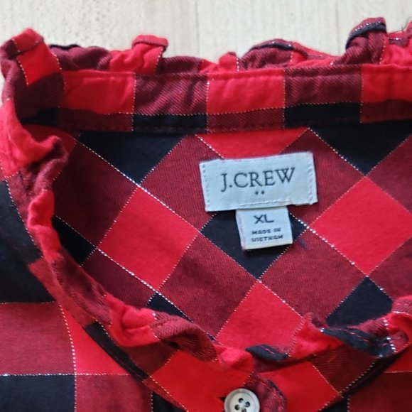 J.Crew Plaid Blouse - Picture 2 of 3